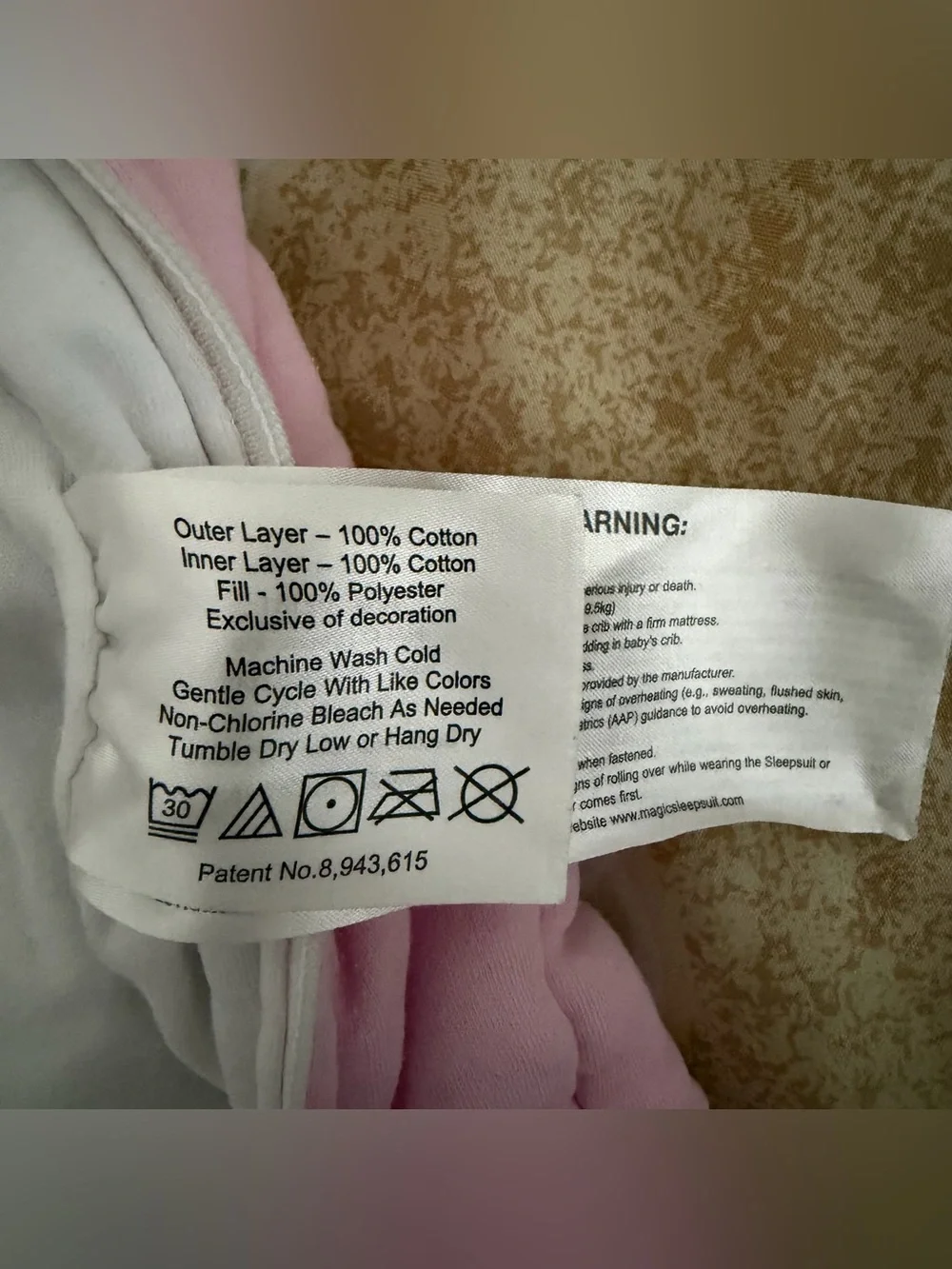 Baby Merlin’s Magic Sleepsuit Pink Size Small 3-6M